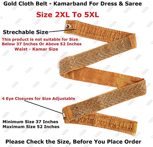 2XL to 5XL Oversized High Cloth waist belt lehenga kamarband Plus size Broad kamarpatta for Saree & Dresses3