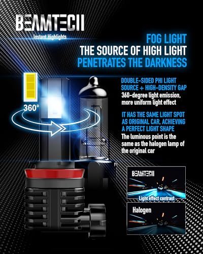 Image of BEAMTECH H11 Fog Light Bulb H8 H9 Fog Replacement