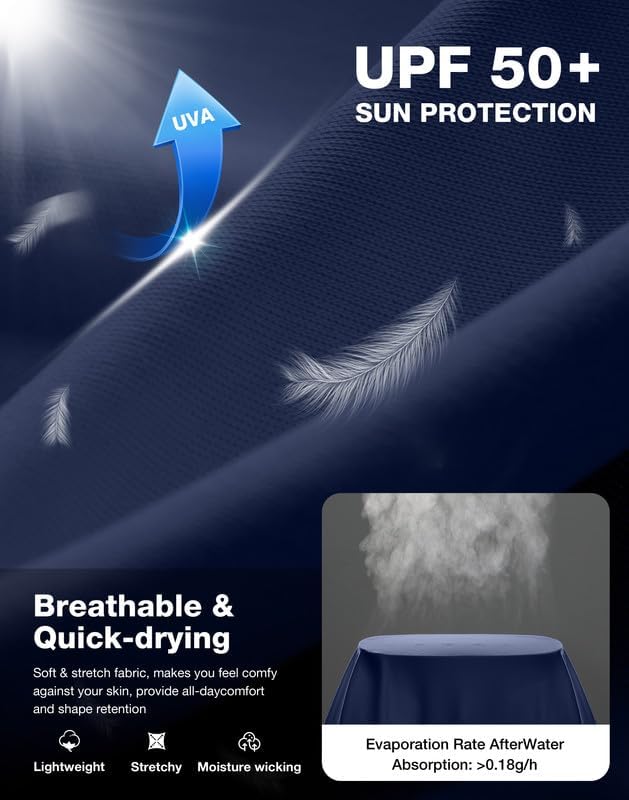 Men's Sun Protection Long Sleeve Shirts UPF 50+ - Image 4