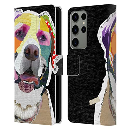 Coque portefeuille Samsung S23 Ultra Michel Keck Swissy Chiens étui cuir rabat aimanté