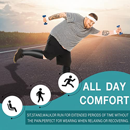 Iseasoo 3 Pairs Plus Size Compression Socks 20-30 Mmhg For Men And Women,Wide Calf Extra Large Socks,Prevent Swelling, Pain（ (2Xl, Black) #TOP5