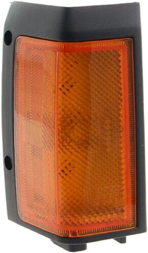 Fits Park Corner Light Turn Signal Marker Lamp Passenger Side Plastic Front Right Orange Amber-Lens Smooth
