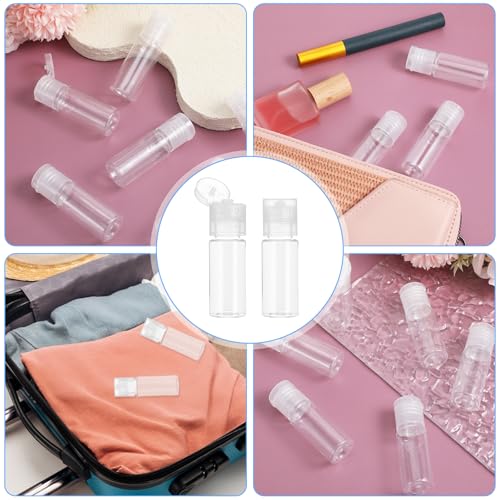 SHENLIU 12 Pcs 15ml Transparent Flip Top Travel Squeeze Bottles, Reusable Cosmetic Containers for Shampoo, Shower Gel, Lotion 6