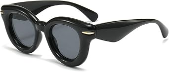 willochra Oversized Cat Eye Sunglasses for Women Cute Oval Thick Frame Cateye Sun Glasses Chic Retro Style Shades