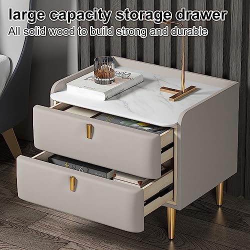 Table d'appoint de chevet de rangement bois massif 2 tiroirs - 6