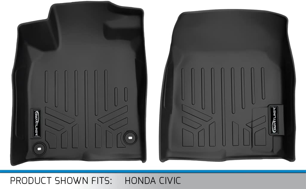 SMARTLINER Custom Fit All Weather 1st Row Floor Mat Liner Set Compatible with 2023-2025 Acura Integra