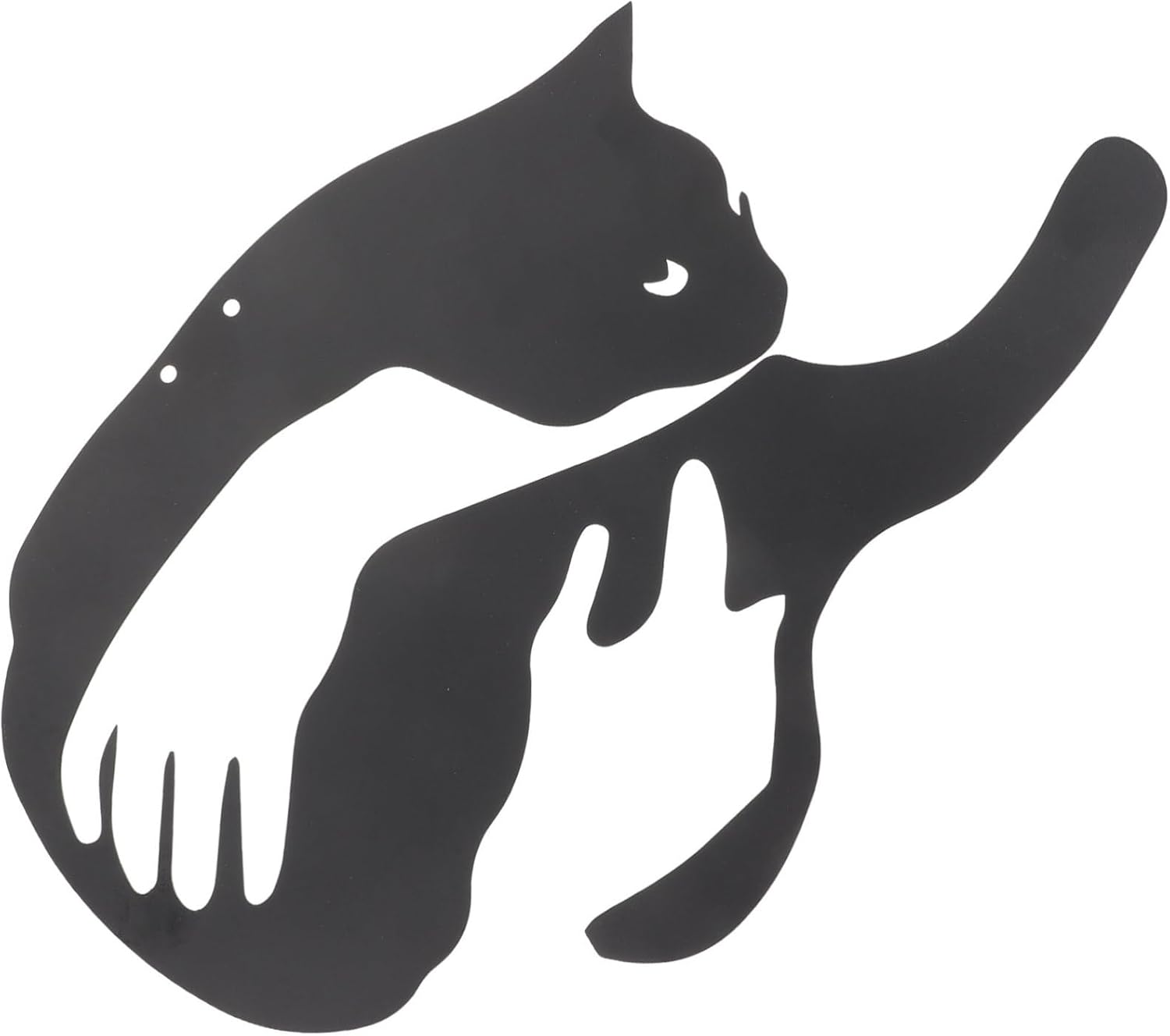 HANABASS Pack of 2 Wrought Iron Wall Hangings White Wall Decoration