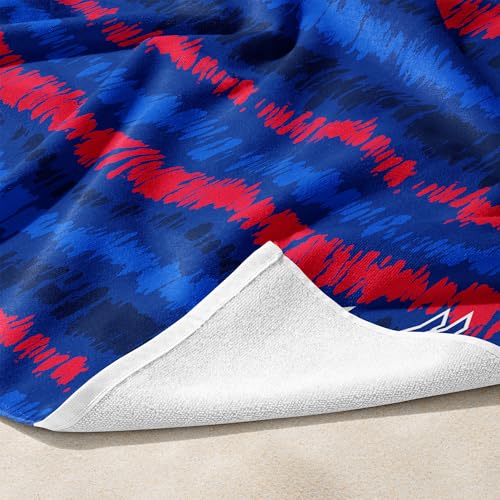 Image of Northwest NFL Buffalo Bills Oversized Microfiber Beach Towel, 60 x 70 Inches - Quick Dry, Sand Resistant, Lightweight, Highly Absorbent, Shibori Design