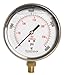 DuraChoice 4" Oil Filled Pressure Gauge - Stainless Steel Case, Brass, 1/4" NPT, Lower Mount Connection 0-4000PSI