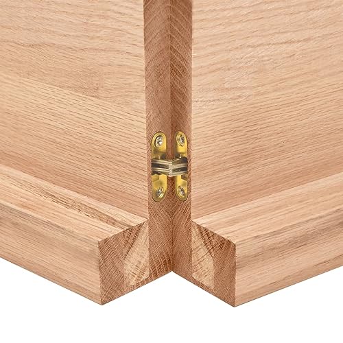 Estantería de roble de madera maciza tratada TALCUS repisa premium de 200x50x6 cm 8