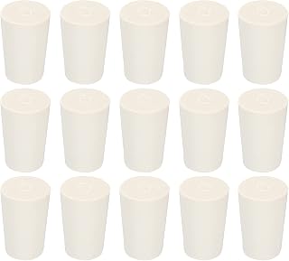 MECCANIXITY Rubber Tapered Plug 13mm to 17mm Solid Test Tubes Bungs Stopper White for Lab Home 24 Pieces