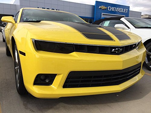 Precut Vinyl Tint Cover for 2014-2015 Chevrolet Camaro Headlights (20% Dark Smoke)
