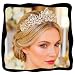 Aukmla Wedding Hair Accessories Bride Crowns Flower Queen Tiaras Headpiece for Women (Gold)