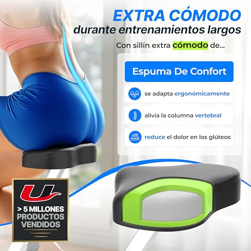 Miniatura 2 de Ultrasport F-Bike 150, Bicicleta Estática, 8 Niveles De Resistencia, Soporte Para Tableta, Sensores De Pulso De Mano, Plegable, Ahorra Espacio