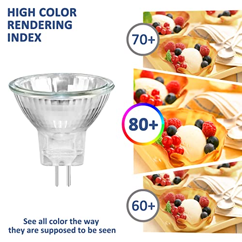 Caldarax 8 Pack MR11 GU4 20W 12V Halogen Reflector Bulb, Warm White 2700K, Dimmable Halogen Spotlight 35mm Diameter, 250LM - Image 4