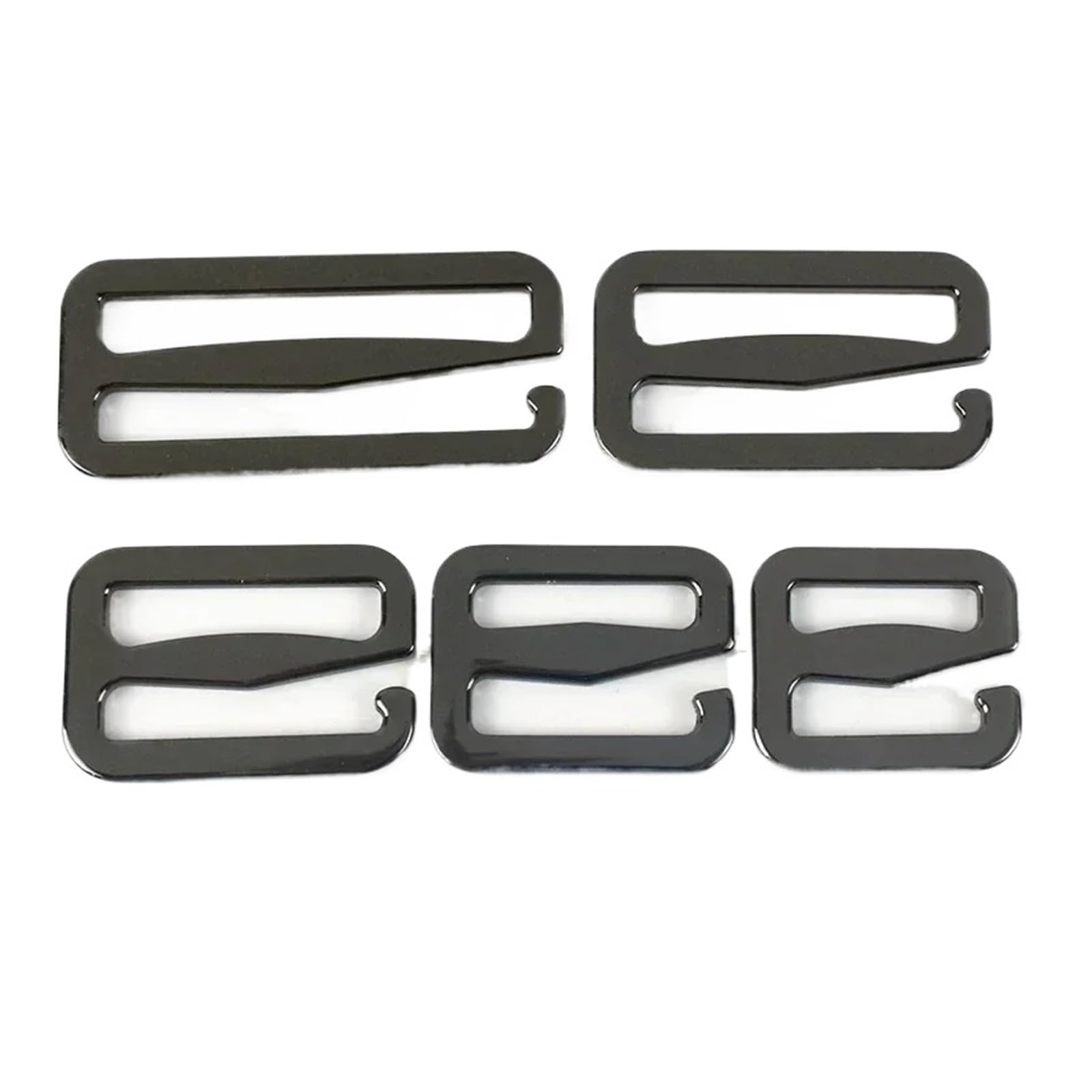 Fibbia metallica resistente, 5/10 pezzi 20-50 mm in metallo Tri-Glide gancio regolabile fibbia borsa cintura reggiseno cursore(Gunblack,50mm-10Pcs)