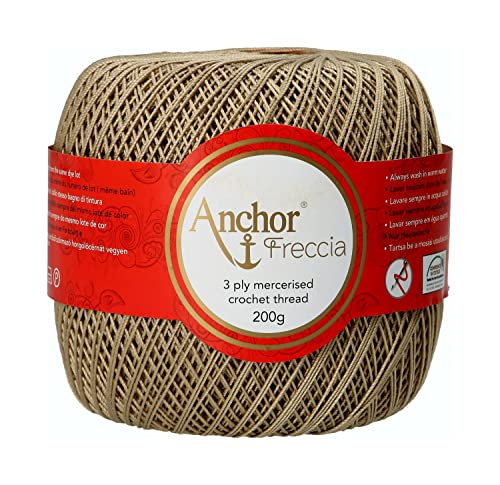 Anchor 4769006-00831 Crochet Yarn, 100% Cotton, 831, Thickness 6, 2 kg, Stärke 6