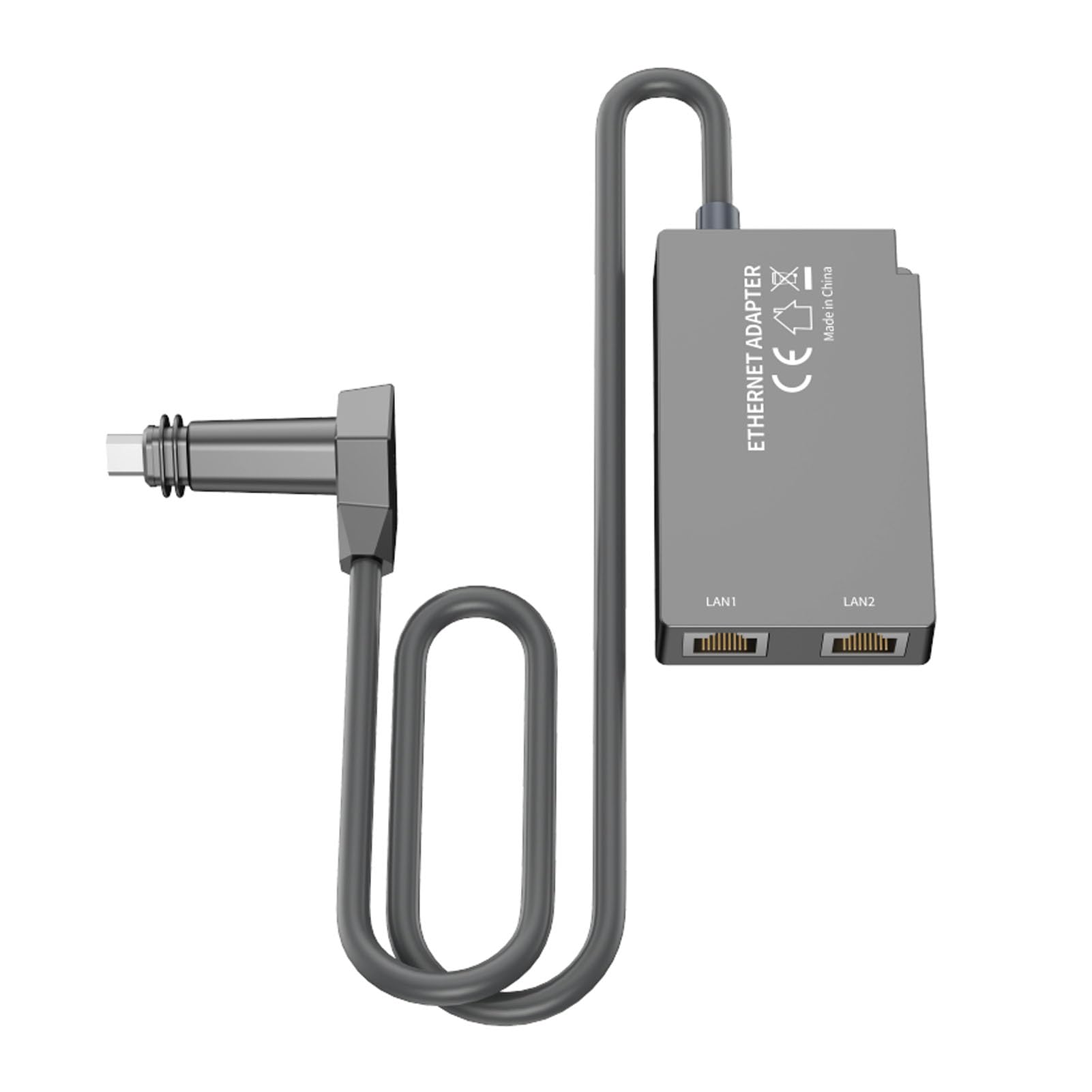 Generic Adattatore Ethernet Satellitare 2 Porte RJ45 Adattatore di Rete Cablata Ad Alta velocità per Dispositivi Compatibili di Seconda Generazione Attivati ​​Grigio