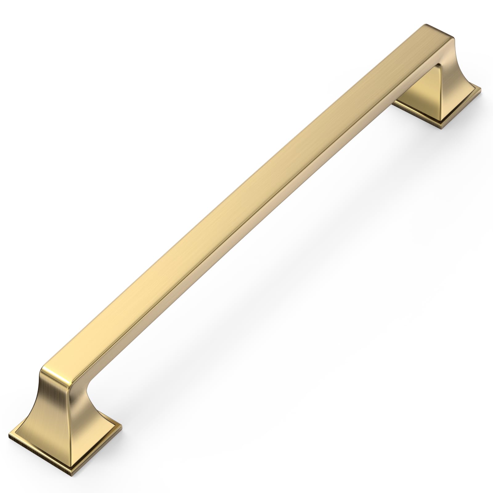 Amerdeco 6 Pack Champagne Bronze Cabinet Handles 160mm Hole Centre, Solid Zinc Alloy Kitchen Cupboard Handles, Drawer Pulls for Cabinets Wardrobes Dressers, Modern Cabinet Hardware AM046