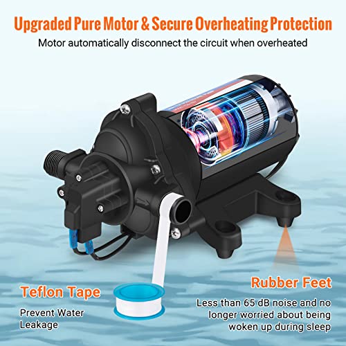 Youngtree Water Pressure Diaphragm Pump 110V Ac 4.0Gpm 45Psi, Industrial Self Priming Water Booster Pump 110Volt For Sprayer Sink Rv Irrigation Sprinkler Kitchen Heater #TOP4