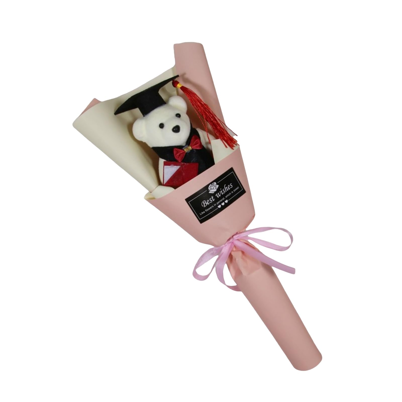 Msioytog Artificial Bouquets Bear Bouquets for Graduates Graduation with Toy Doctor Bear for Graduation Ceremonies Graduate