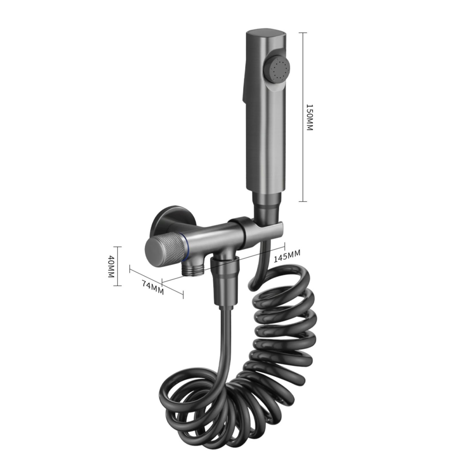 Set Di Doccetta per Bidet Cromato Kit Spruzzatore WC Montaggio A Parete In Ottone | Doppia Uscita Adatta per La Pulizia Del Bagno E Degli Animali Domestici