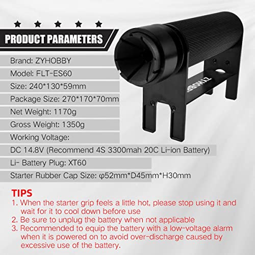 Electric Starter For 15-60Cc Gasoline Rc Airplane Engine Or 40-400E Nitro Engine Suitable For Dle 61Cc Engine #TOP2
