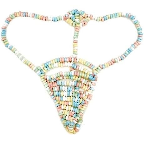 Provocative Rainbow Edible Candy G-String