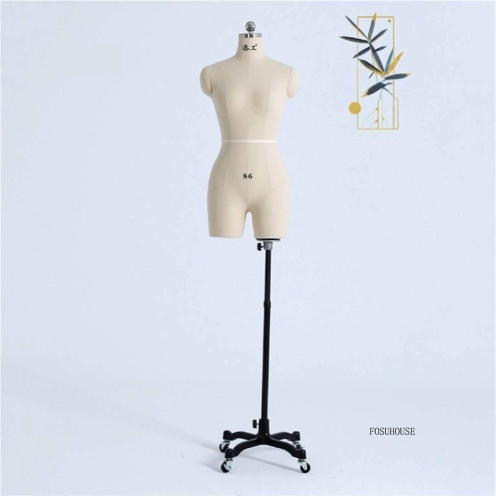 Schneiderpuppe Leinenbezug Körper weibliche Schaufensterpuppen mit Beinen for Kleidung Design Büste Nähen Schneider Schaufensterpuppe Kleid Display Stand Can Pin(84-Note Size)