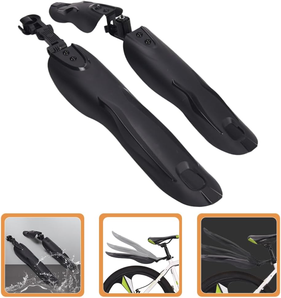 FRCOLOR 2pcs Bike Set Front Rear Mud Guards for/Road Bikes Hardness Mud Flaps Rainproof Flaps