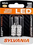 SYLVANIA ZEVO 168 T10 W5W Amber LED Bulb, (Contains 2 bulbs)