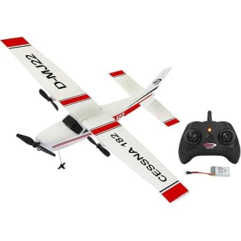 JAMARA Cessna 182 Aeroplane 2.4GHz Gyro 2CH - Remote Controlled Suitable for Beginners Stabilisation of Flight Characteristics Very Good Self-Flight Properties Made of Flexible Micro Foam