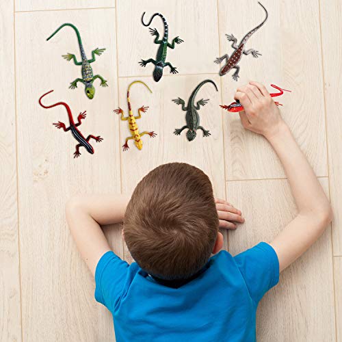 24 Piece Lizard Toy Artificial Model Reptile Lizard Colorful Plastic Lizard Toys Action Figure Educational Toys For Kids Adults Gifts, 12 Designs #TOP6