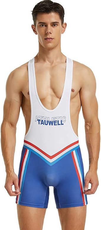 Mens Active Athletic Bodysuit Supporters Wrestling Singlet Jumpsuit Boxer Leotard Shapewear
