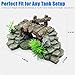 Aquarium Decor, Betta Fish Tank Accessories with Plants, Turtle Tank Decorations, Large Aquarium Ornaments, Fish Hideout, Decorative Accessories for Freshwater & Saltwater Tanks (Grass Bridge)