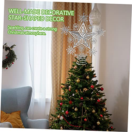 Zerodeko 1 Unidade Pentagrama Floco De Neve Estrela Da Copa Das Árvores Estrela De Cinco Pontas Ador