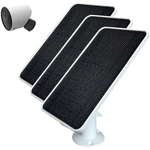 JJMASEE Solar Panel for SimpliSafe Outdoor Security Cameras (3 Pack), Featuring Weatherproof Durability and Continuous Power Supply, Comes with a 13FT Cable and Aluminium Alloy Wall Mount Cover