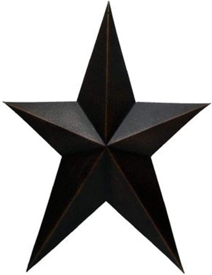 Craft Outlet Inc 12" Black Craft Outlet Primitive Star Wall Decor Set of 4