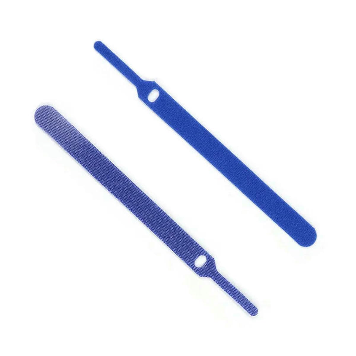 Bsguz Blue - I Type 10/20/50/100Pcs Blue Reusable Fastening Cable Tie Adjustable Nylon Hook And Loop Line Ties Cable Organizer Management Strap-250Mm X 100Pcs