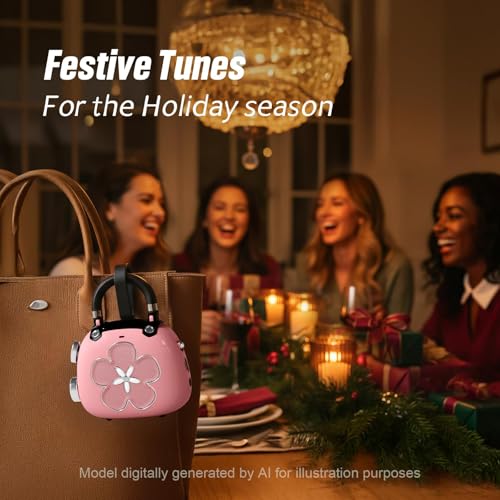 Image of DOSS Cute Bluetooth Speaker - Candy Mini With Mighty Sound, Retro Stylish Design, Adorable for Home, Room, Desk Decoration, Ideal Gifts for Girls, Women - Light Pink, 5 Watts