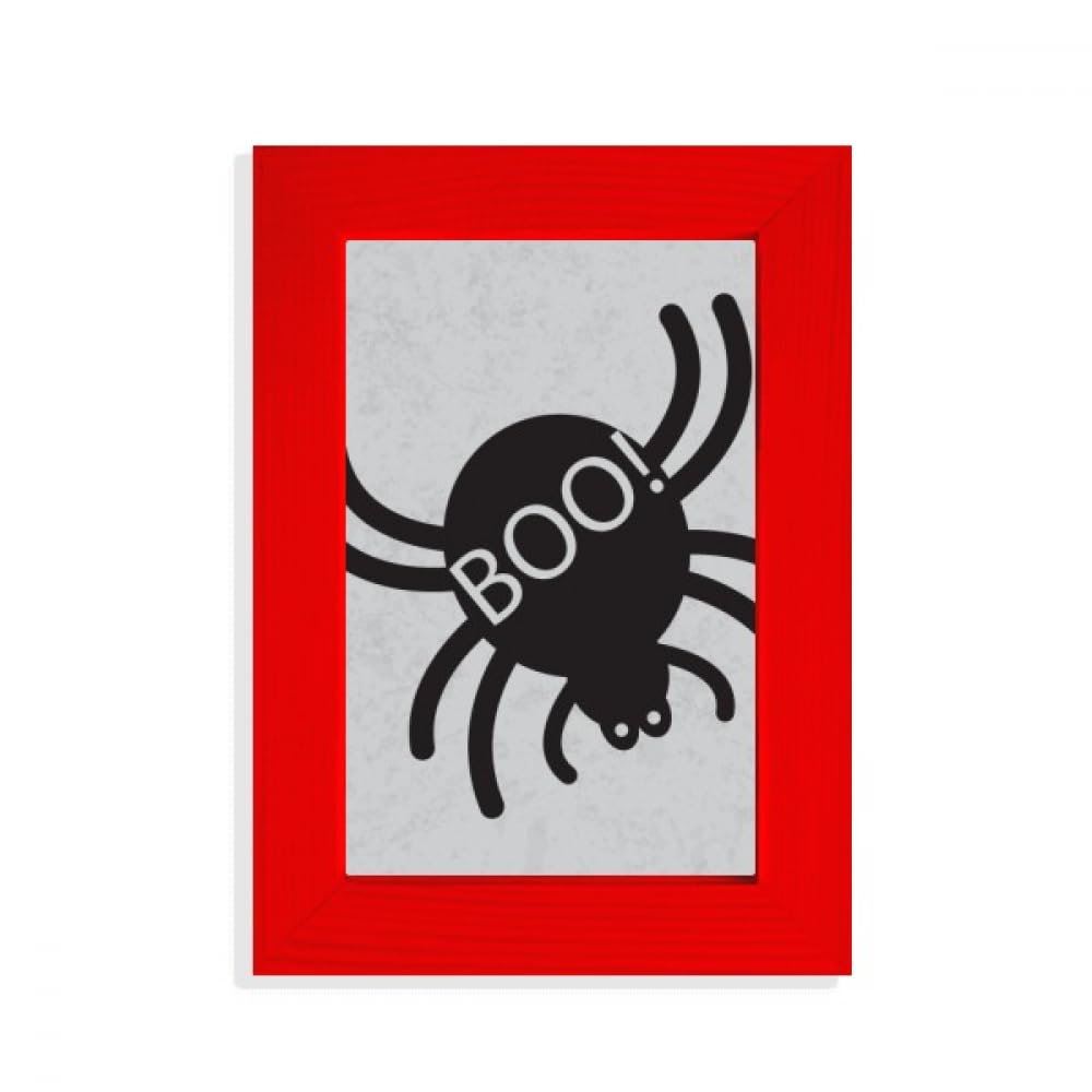 Cadre photo araignée noire rouge pour décorer votre buffet d'Halloween