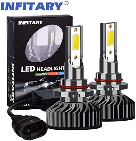 INFITARY-Headlight Bulbs 9005 HB3 LED 64W 6500K 8000LM IP67 Waterproof 1 Pair