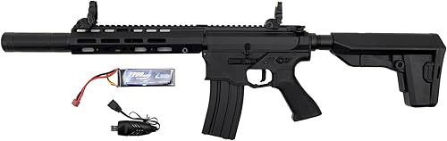 Miniatura 2 de Barra Airguns 400e Gen 2 Kit de pistola BB completamente automática con batería, incluye batería LiPo y cargador, rifle BB eléctrico totalmente