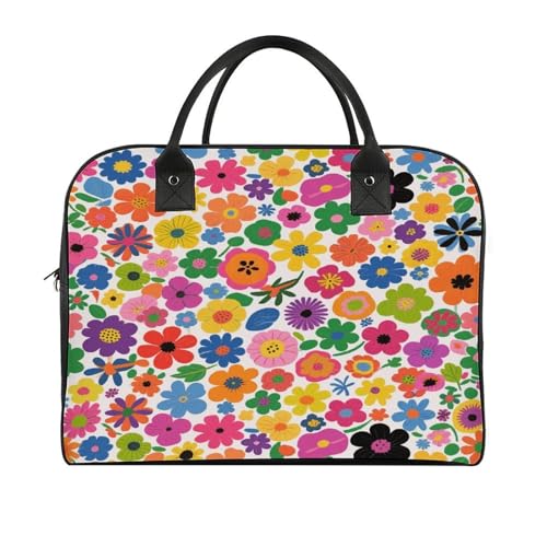 Bolso Tote con Estampado Floral y Correa Ajustable miniatura 3