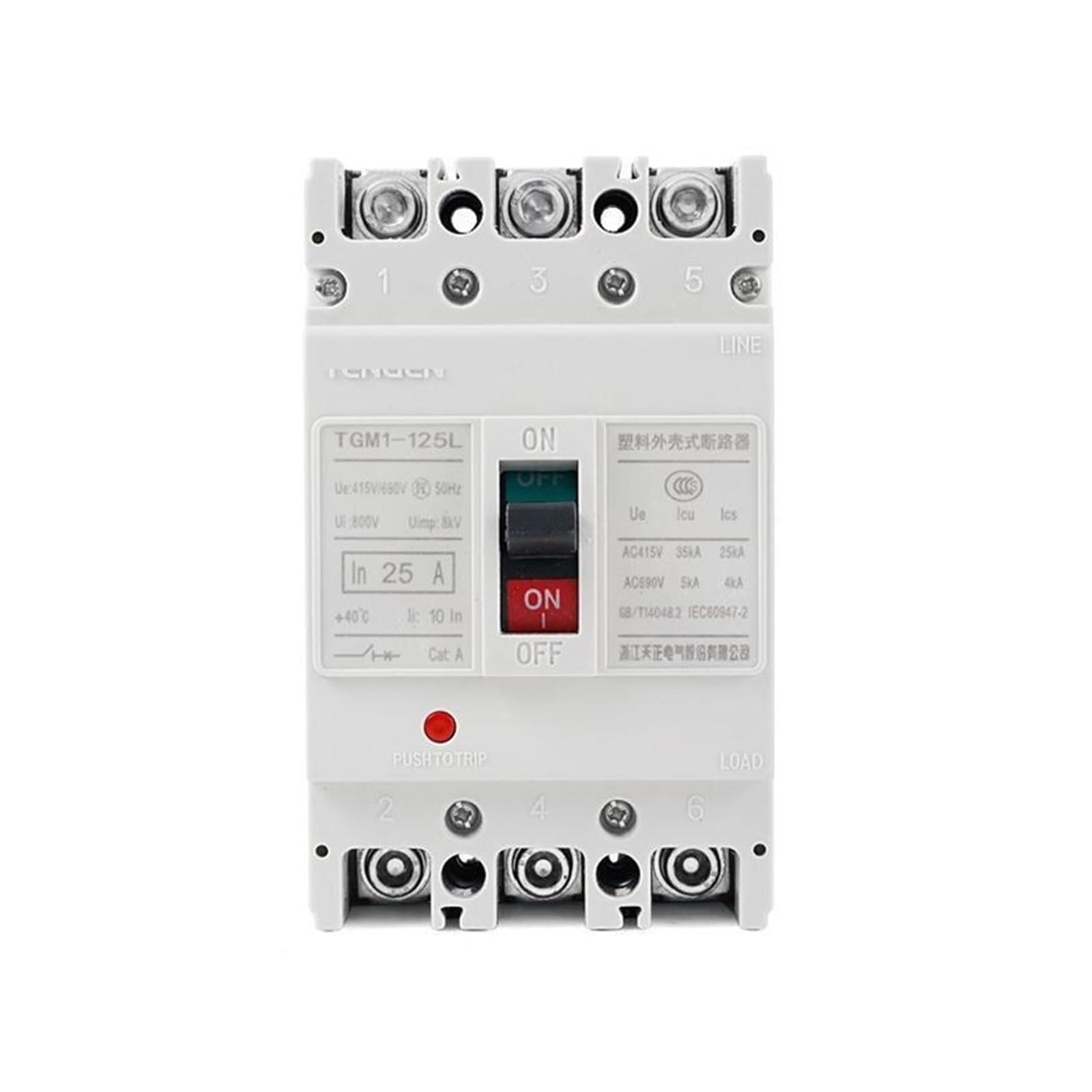 Disjoncteur TGM1-125M/33182C 100A AC220V avec carte enfichable sans bornes