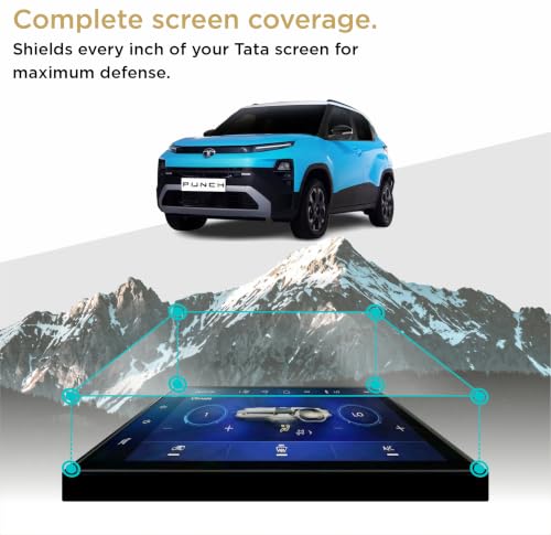 Image of SPARTAN SHIELD [3 PACK] SCREEN GUARD For TATA PUNCH 2026 Facelift || Pure+ | Pure+S | Adventure | Adventure S || 10.25-INCH [THIN BEZEL] INFOTAINMENT TOUCHSCREEN + 4-INCH INSTRUMENT CLUSTER + STEERING Protector | Water Resistant | HD Clear | High Touch Sensitivity | Digital Car Music Stereo Accessories 2026+ [Not Tempered Glass]