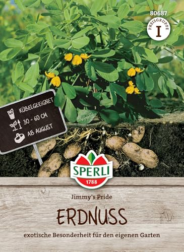 Sperli Erdnusssamen Jimmy’s Pride 80687 - Samen für eine exotische Besonderheit für den eigenen Garten mit Inhalt für 5 Pflanzen und einer Wuchshöhe von 30 bis 60 cm - Saatgut