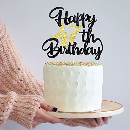 Image of 47th Birthday Cake Topper, Unique Design Cake Decoration for 47th Birthday Party Material, 1 Piece
