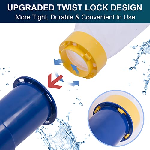 Poolaza Portable Pool Vacuum Jet Underwater Cleaner (2023 Upgrade) With Brush & 56" Pole, Handheld Jet Pool Vacuum For Above Ground Pool, Underwater Pool Spa Jet Vacuum Cleaner, Attach To Garden Hose #TOP1