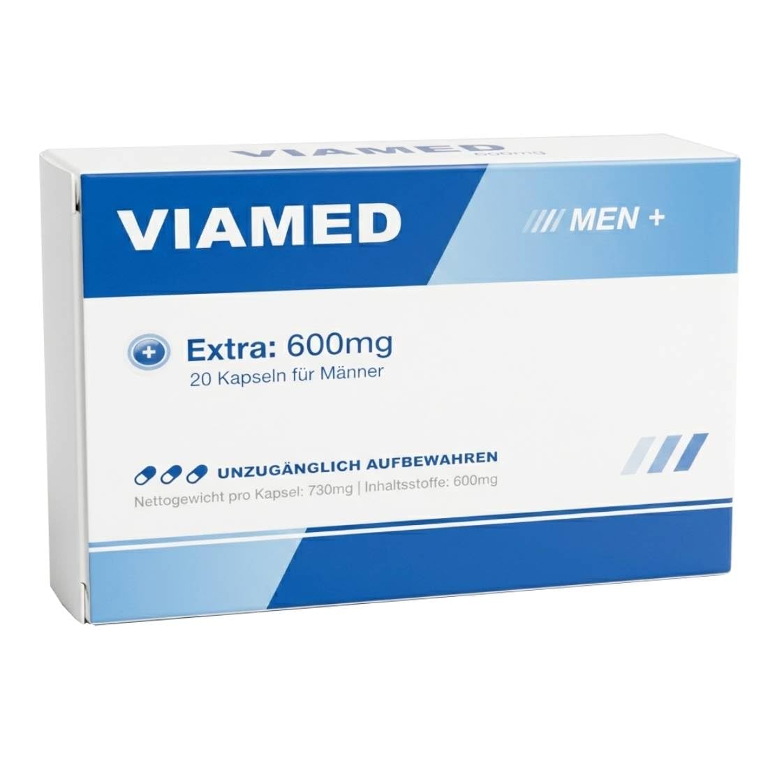 VIAMED - For men mit Tribulus Terrestris - 20 Extra starke Kapseln im Blister - Hochdosiert für Ihn in jedem Alter